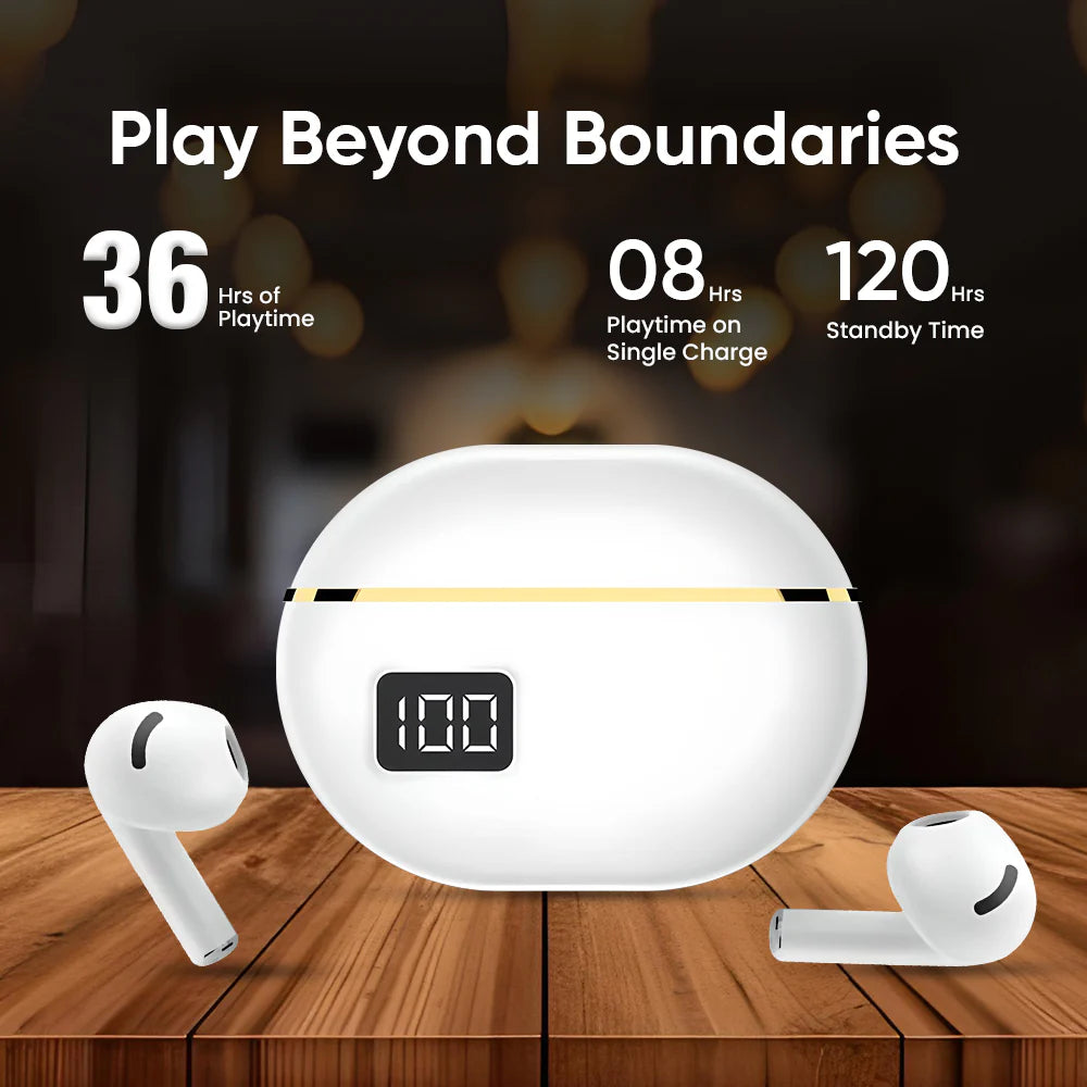 iCruze Glitz TWS Earbuds (White) - 120 hours Standby time
