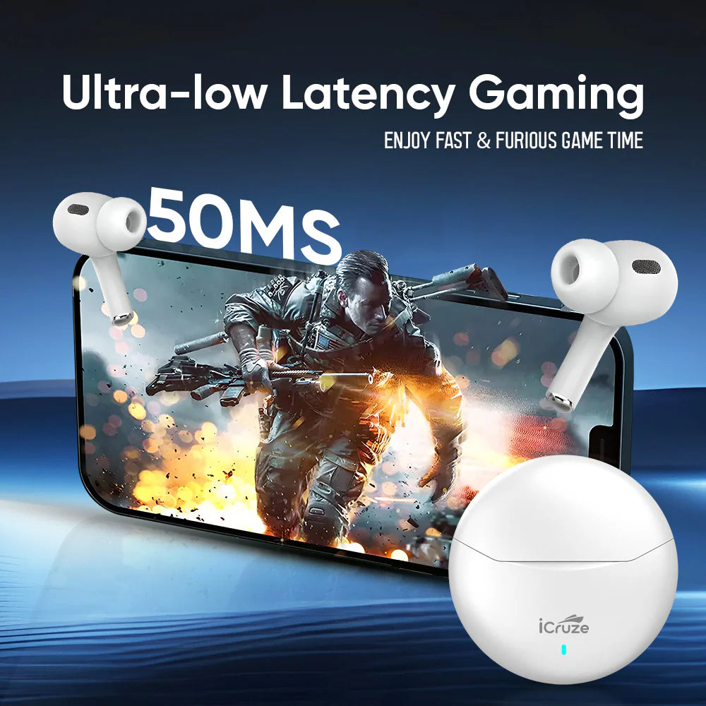 iCruze Halobuds TWS Earbuds - Gaming Mode