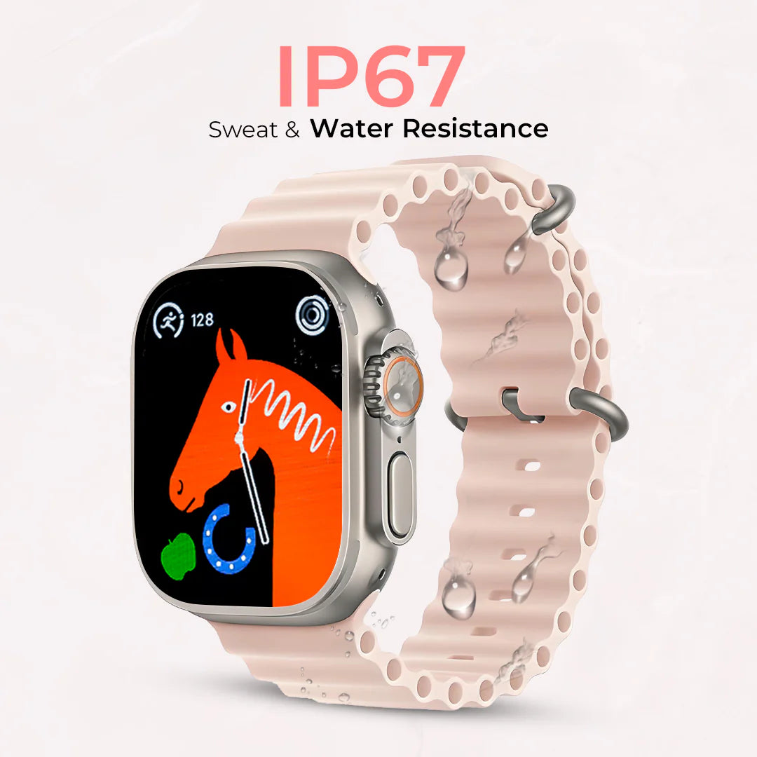 iCruze Pronto Max+ BT Calling Smart watch (Baby Pink) - IP67 Sweat & Water Resistance