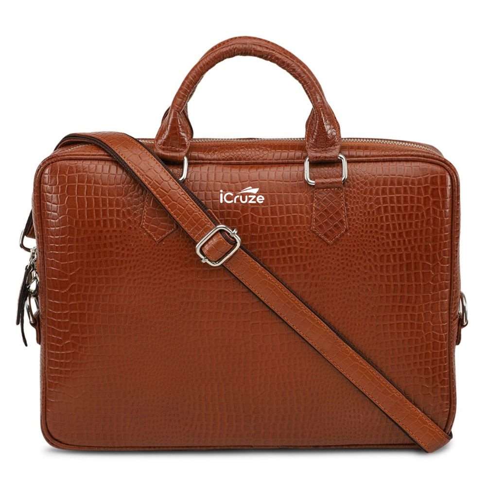 iCruze Delite Leather Bag Tan - iCruze