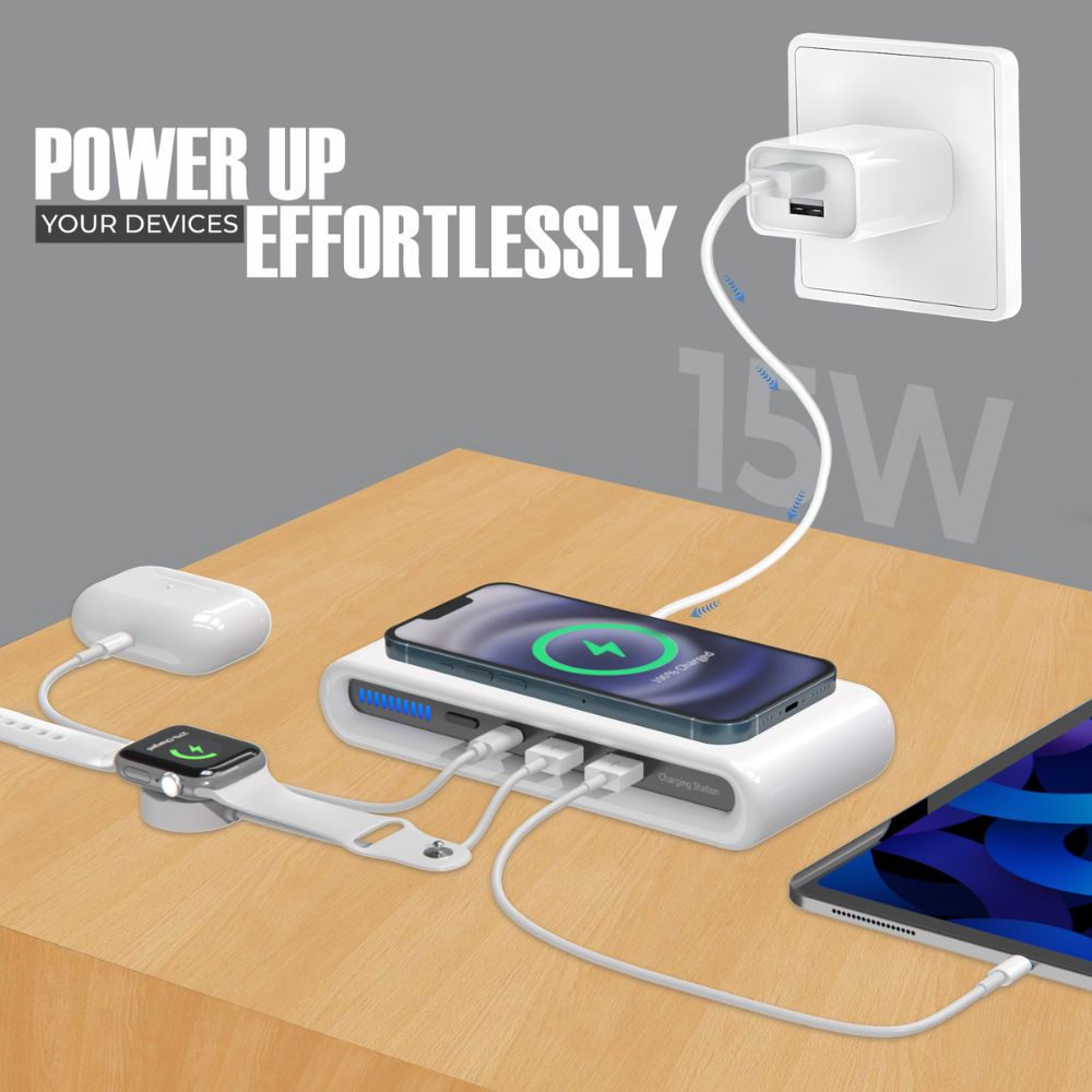 iCruze 4-in-1 Wireless Multiple Charging Stations & Hub