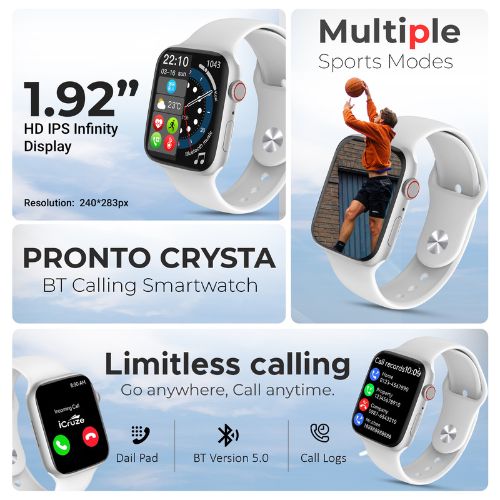 iCruze Pronto Crysta BT Calling Smartwatch