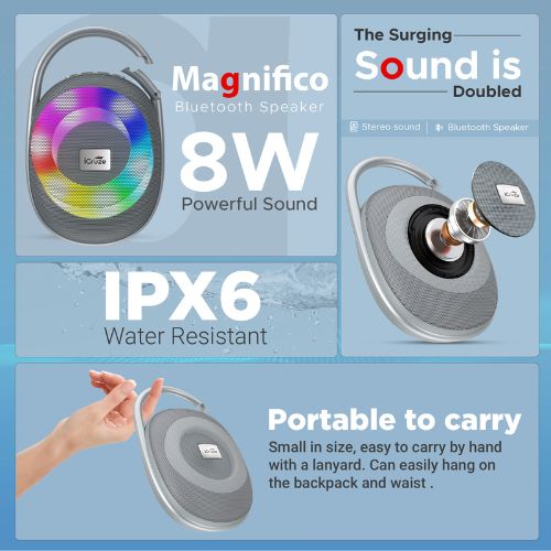 iCruze Magnifico Bluetooth Speaker(Grey)