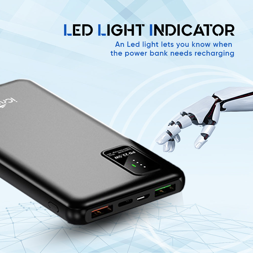 iCruze Best wireless charing PB03 Powerbank with led light indicator 