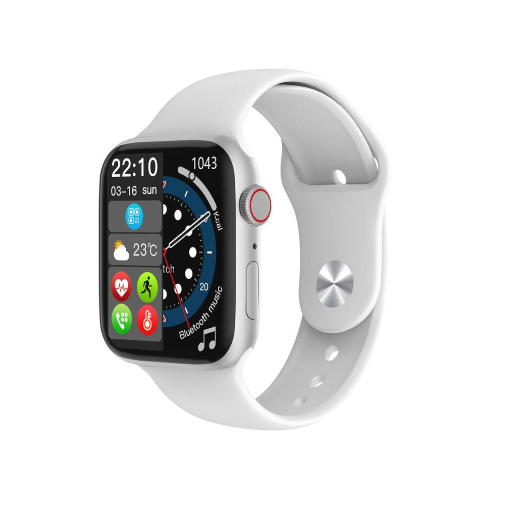 iCruze Pronto Crysta  BT Calling Smartwatch (White-Silver) - iCruze
