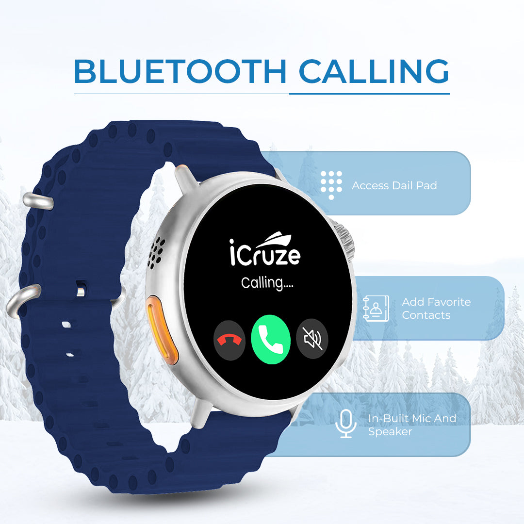 iCruze Pronto Vista BT Calling Smart watch (Blue)