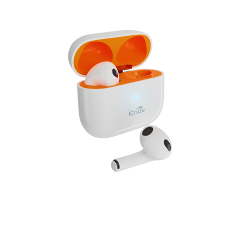 iCruze Scoop Wireless Earbuds (Orange) - iCruze