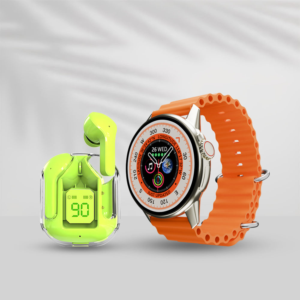 vista smartwatch and maxpod gren