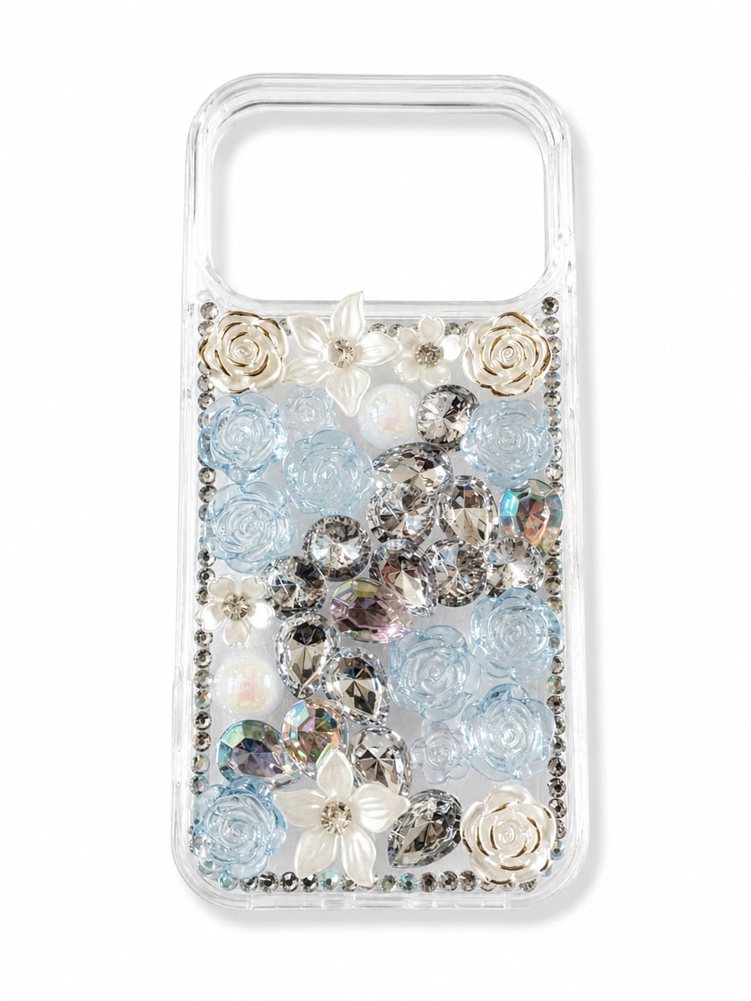 iPhone 17 Pro Max ,16 pro Max Luxury Floral Crystal Case
