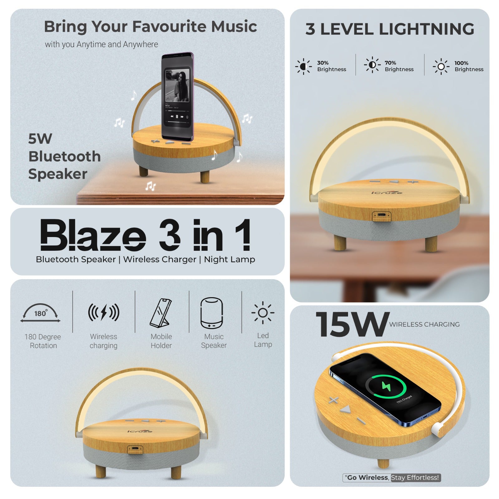 Wireless Charger Music Lamp