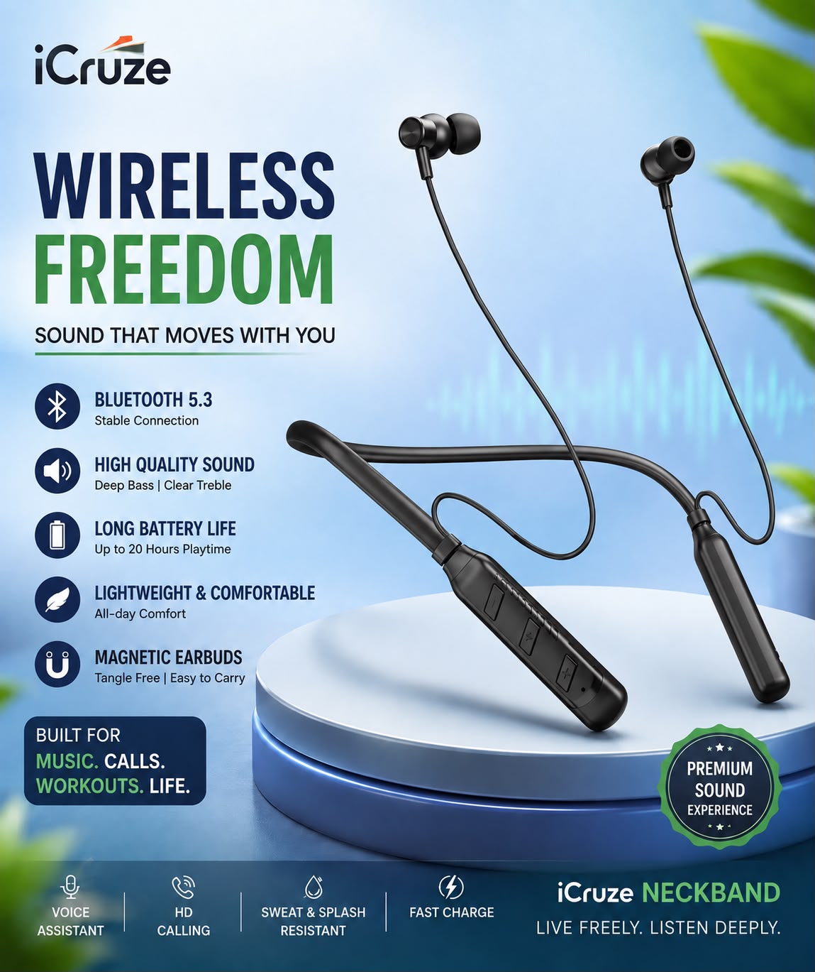 iCruze Jazz Pro Wireless Neckband
