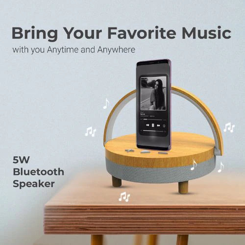 iCruze Blaze 3 in 1 Bluetooth Speaker with wireless charger and Night Lamp - 5W Bluetooth Speaker