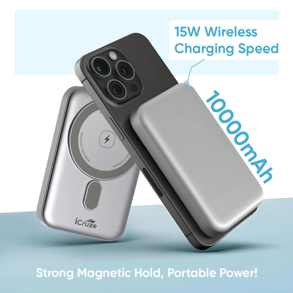 iCruze Magstrike 22.5W wireless powerbank - 15W Wireless Charging Speed