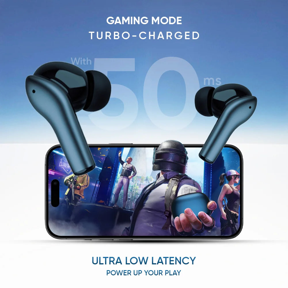 iCruze Melody TWS Earbuds (Blue) - Low Latency Earbuds