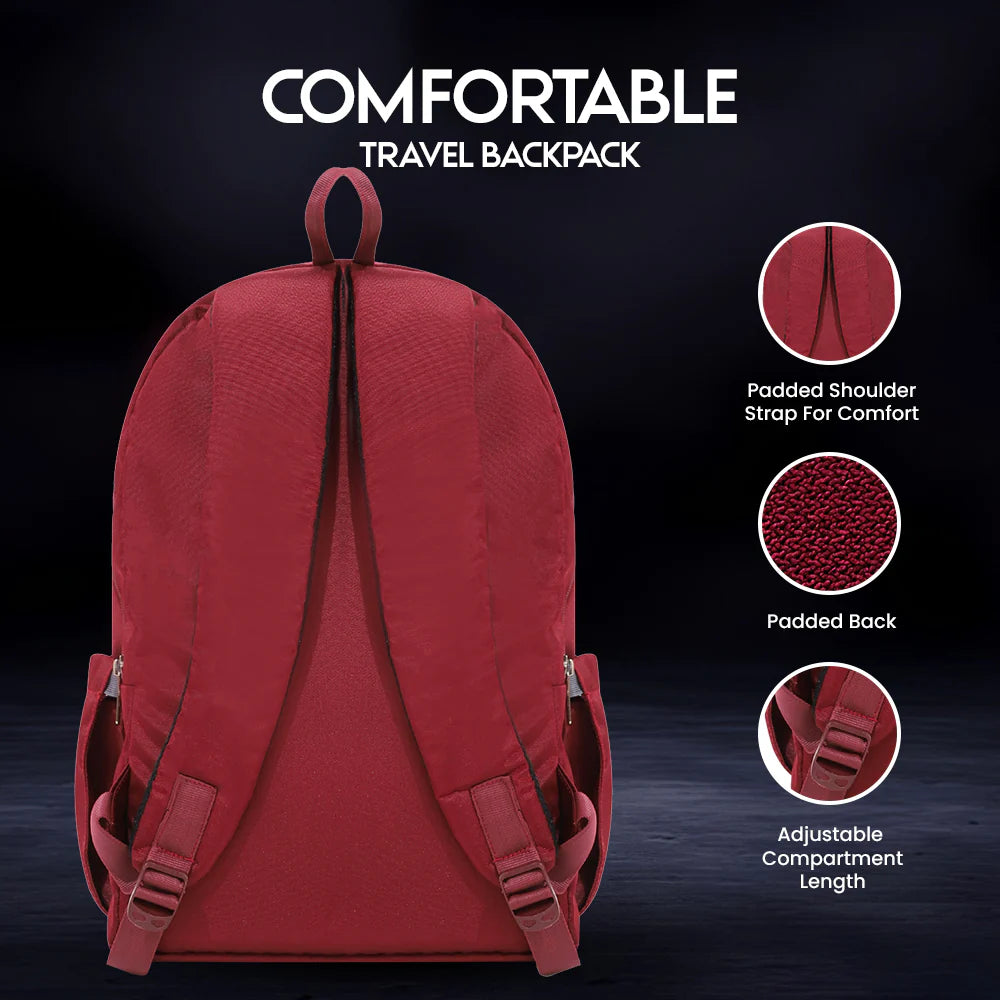 iCruze Modpack Travel Backpack (Russet Red) - Comfortable Travel Backpack