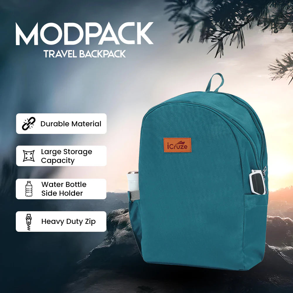 iCruze Modpack Travel Backpack (Sea Green) - Durable Material