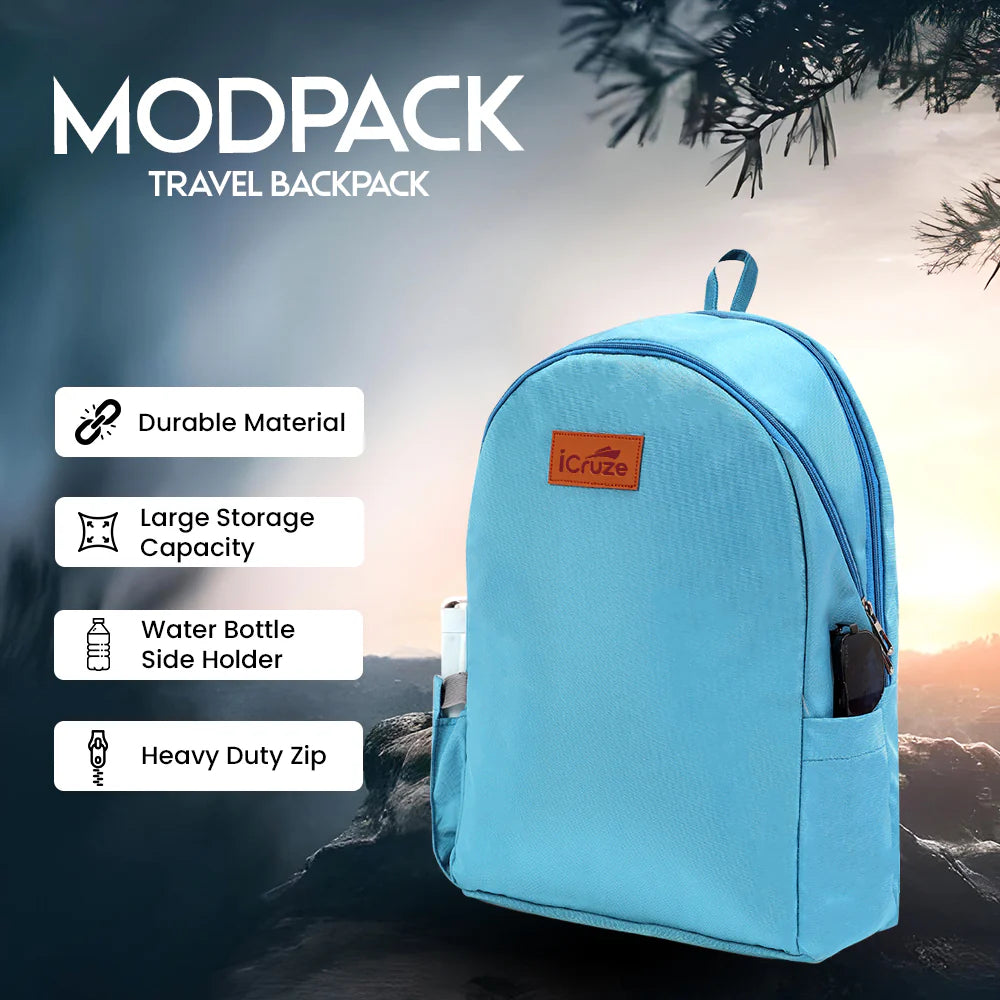 iCruze Modpack Travel Backpack (Sky Blue) - ModPack Travel Backpack