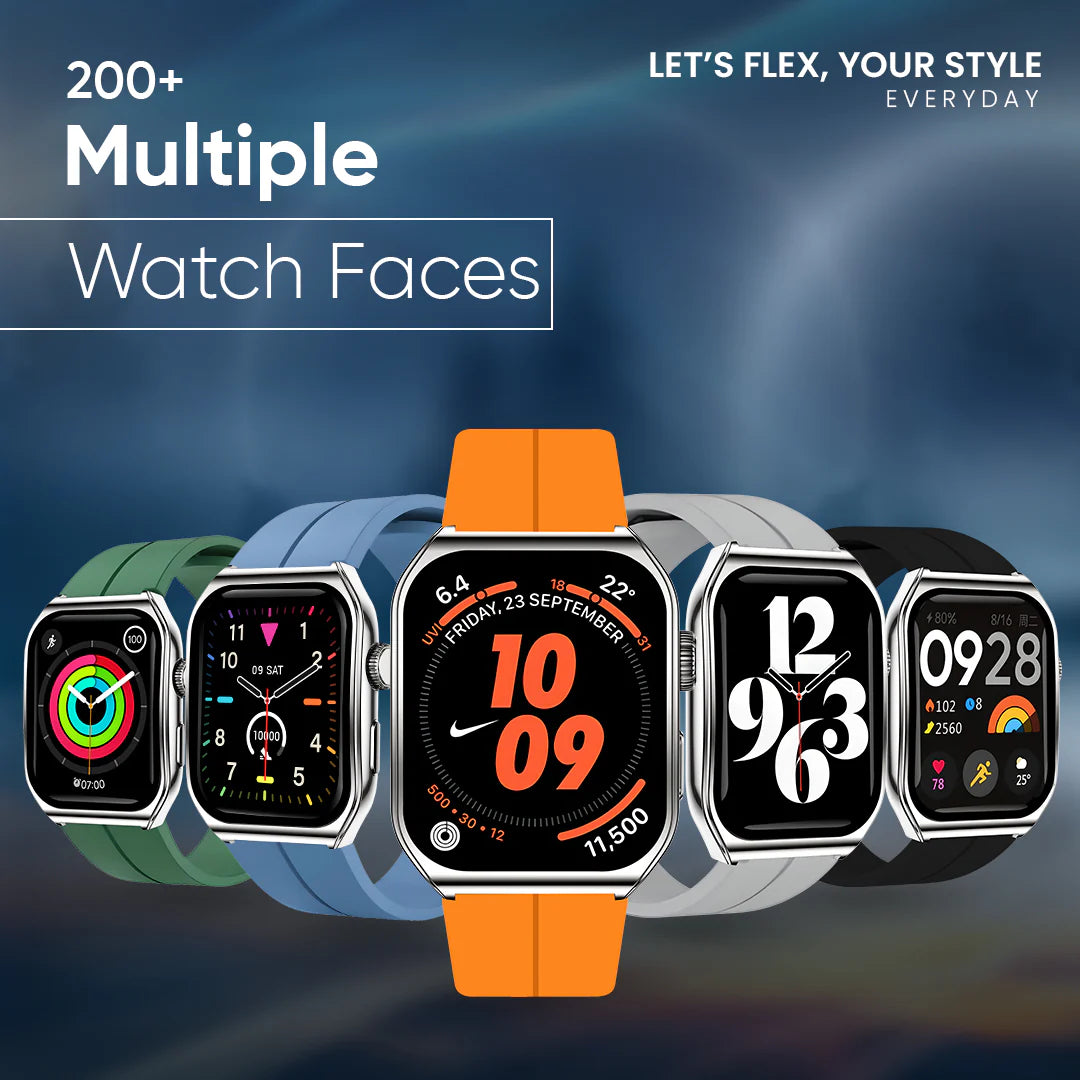 iCruze Pronto Flex Smart BT Calling Watch (Orange) - 200+ Multiple Watch Faces