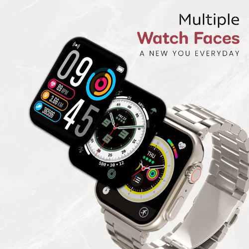 iCruze Pronto Max+ With Stainless Steel Band Calling Smartwatch multiple watch faces