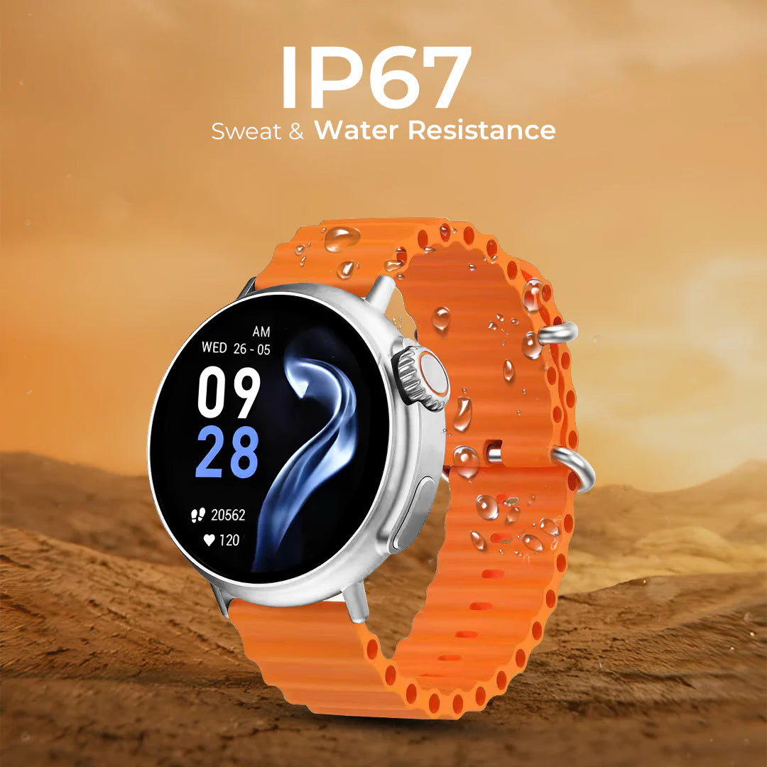 iCruze Pronto Vista BT Calling SmartWatch (Orange) - Sweat & Water resistance 