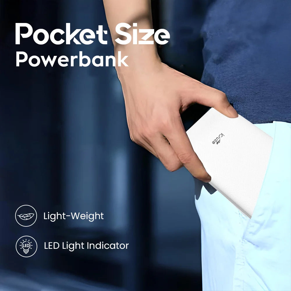 iCruze Strike PB02 PD PowerBank 22.5W (White) pocket size powerbank