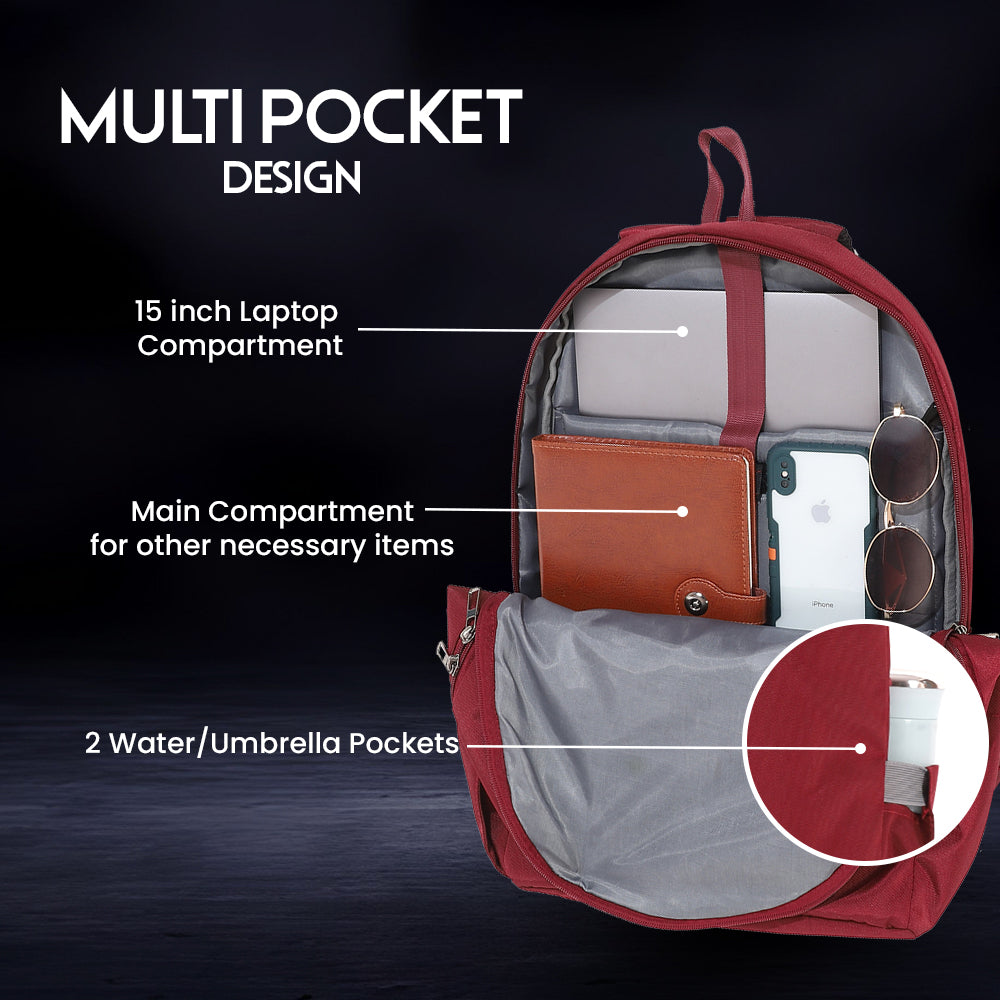 iCruze Modpack Travel Backpack (Russet Red)
