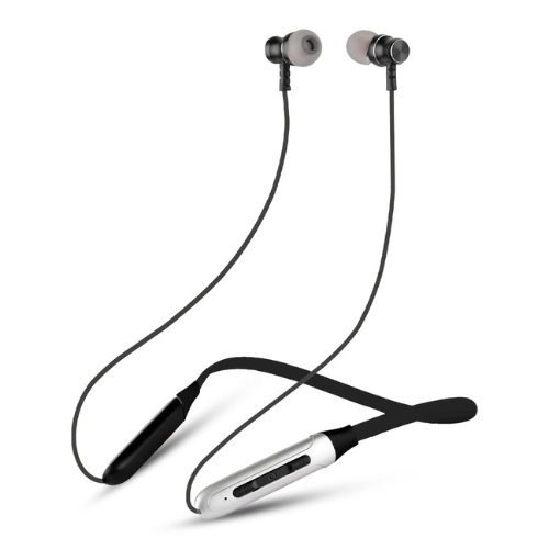 iCruze Style Wireless Bluetooth Neckband (Black-Silver) - iCruze
